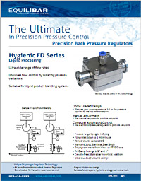 brochure for Equilibar FD Hygienic FD Series