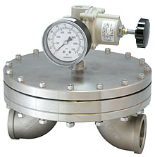 back pressure valve with manual pilot air regulator