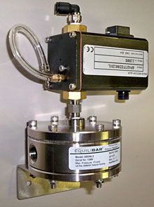 dome-loaded back pressure regulator commanded by QPV electronic pressure regulator