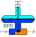 diagram showing how a typical spring adjusted pressure sustaining valve works