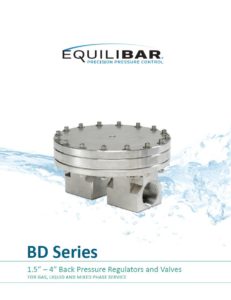 Cover image of the BD Series large back pressure regulator brochure