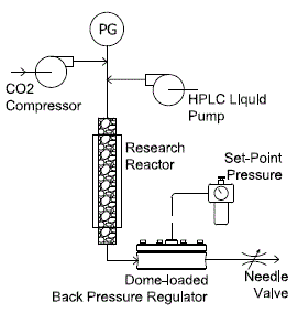 Reactor pressure control for supercritical carbon dioxide