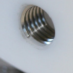 Stainless Heli-Coil insert for PTFE regulator