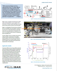 Equilibar EVR used for electrolysis in space for oxygen generation