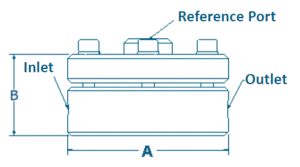 Dimensional Sketch of LVF Series Back Pressure Regulator