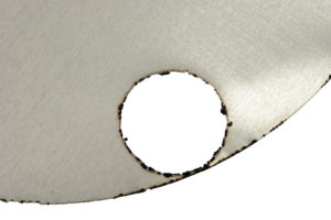 Close-up image of laser cut stainless steel Equilibar diaphragm