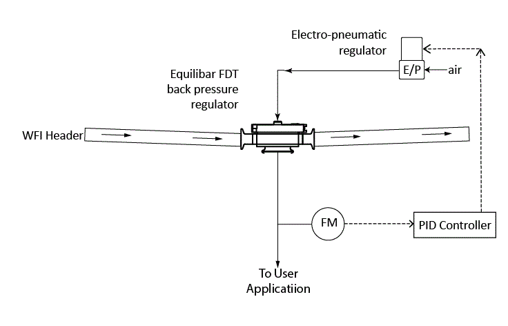 WFI User point using Equilibar FDT sanitary valve