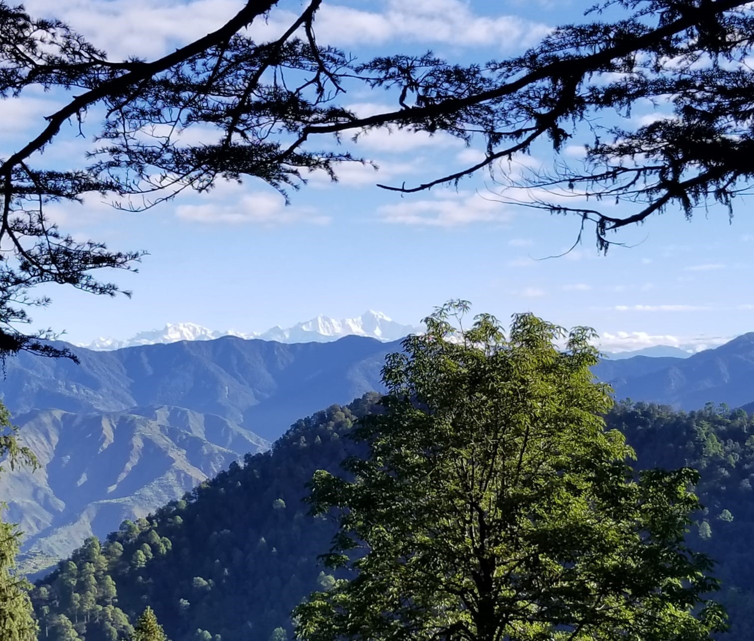 View of Himalayas in India