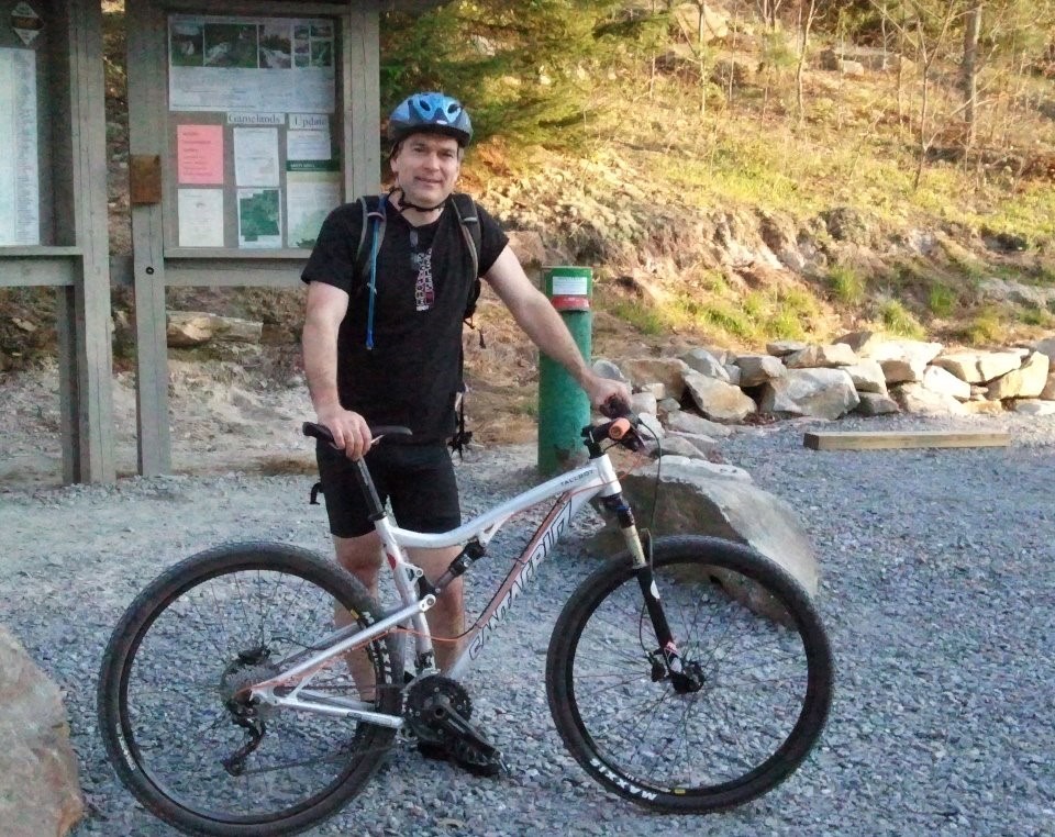 Jeff Jennings, Founder of Equilibar, mountain biking