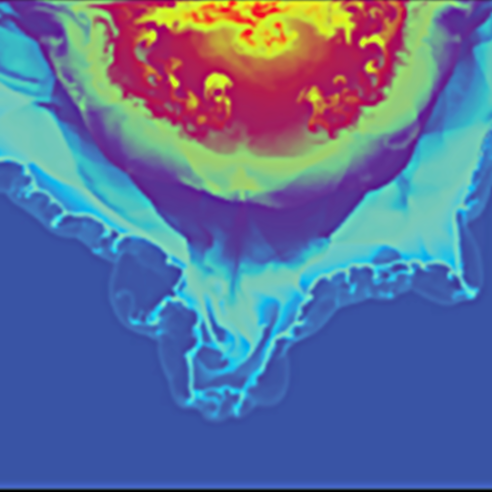 hydrodynamic simulation, type la supernova remnant