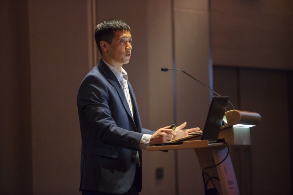 Tony Tang gives presentation at ISA Symposium