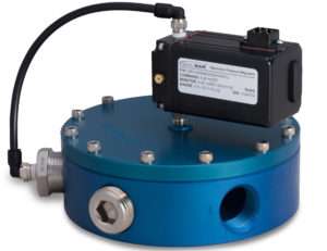 photograph of Equilibar vacuum regulator with QPV electronic pilot regulator
