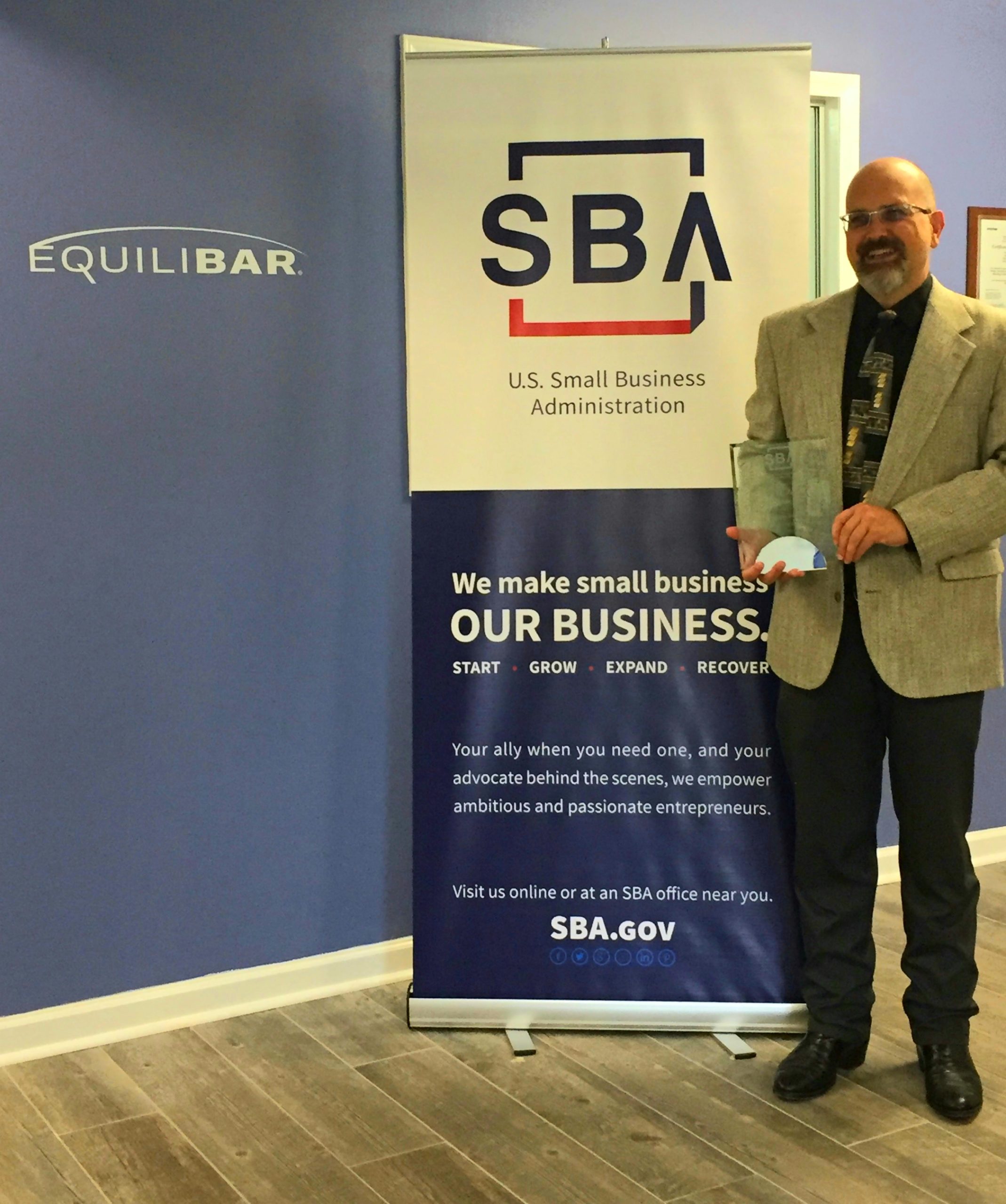 David Reed with SBA award