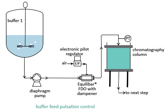 chromatography skid buffer feed schematic