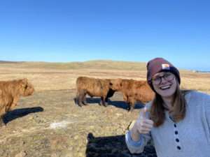 Biomedical design engineer Jennifer Jacober with Coos