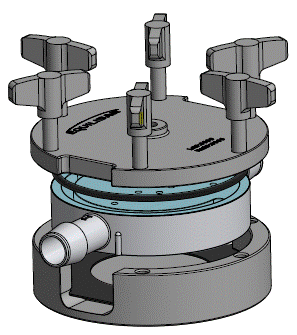 exploded view of SDO6 single use back pressure regulator