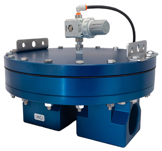 A photo of an Equilibar Anodized aluminum EVR-BD16 with Manual QPV for Vacuum Control