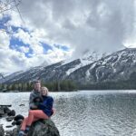 The Kerlins in front of snowy mountains