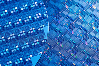 photo of a chip or microchip for semiconductor